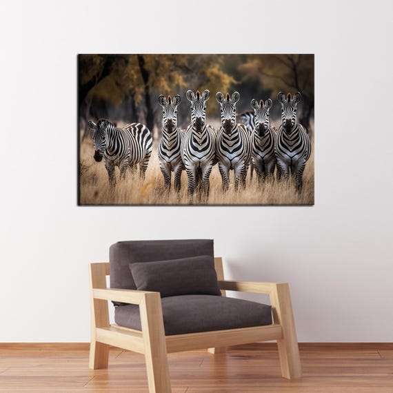Zebra Wildlife Animal Forest Gift, Art Print