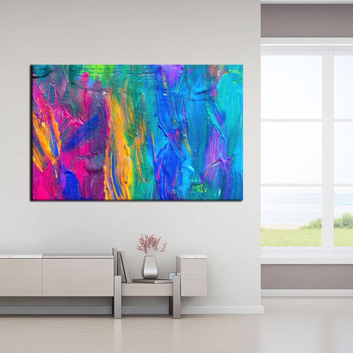 Abstract Color Canvas Print Modern Wall Art