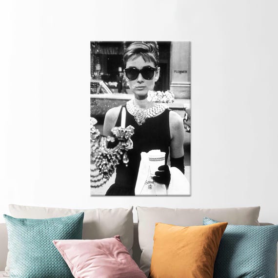Audrey Hepburn Breakfast At Tiffanys Canvas Art Fashion Wall Decor