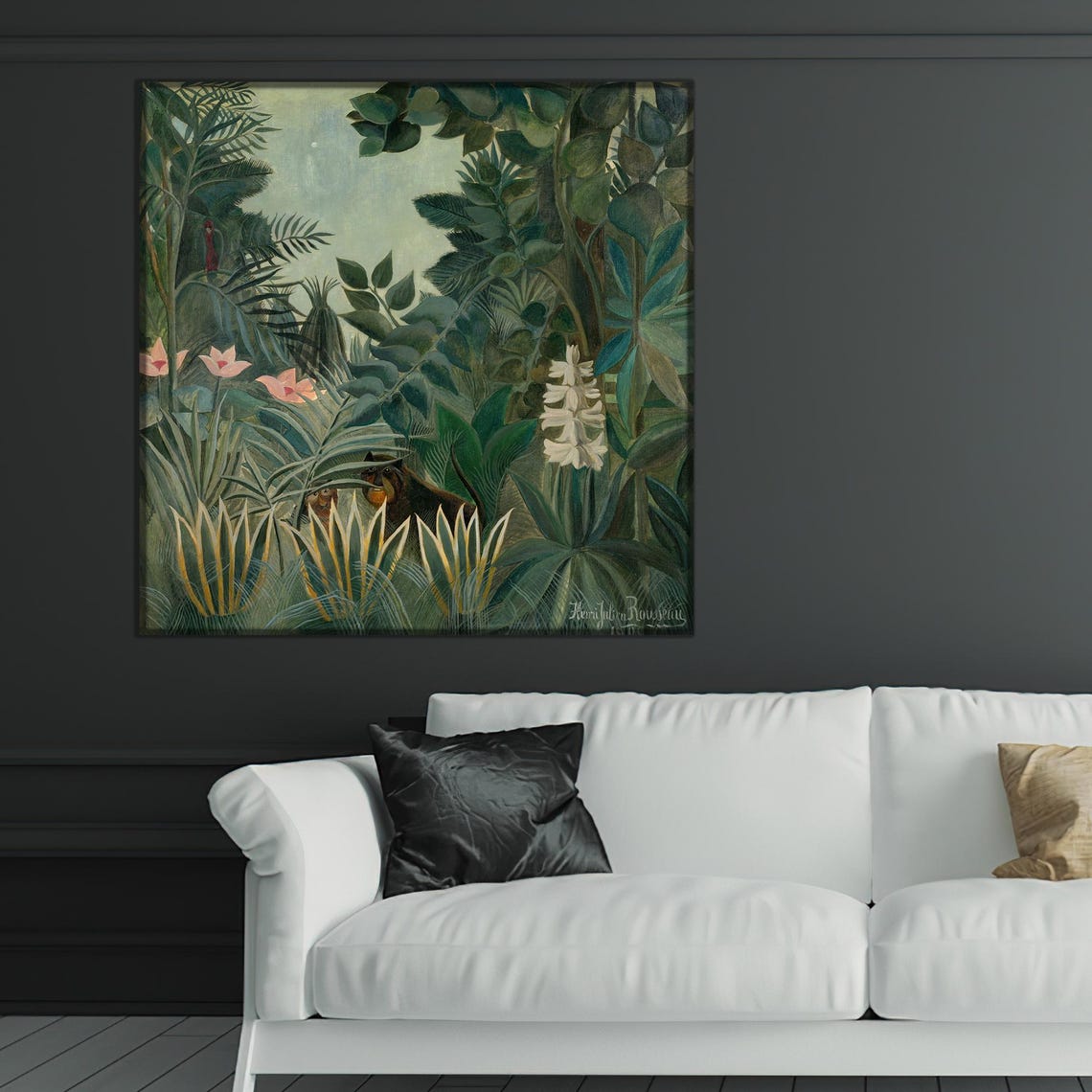 Henri Rousseau Equatorial Jungle Jaguar Classic Naive Art Poster