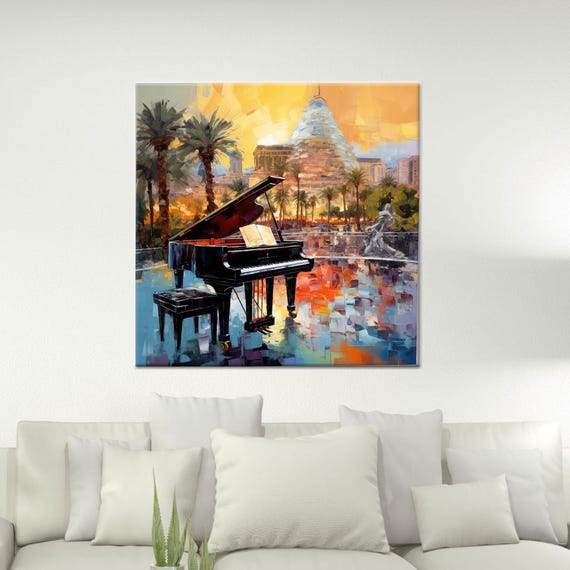 Piano Painting Canvas Print Modern Musician Wall Decor