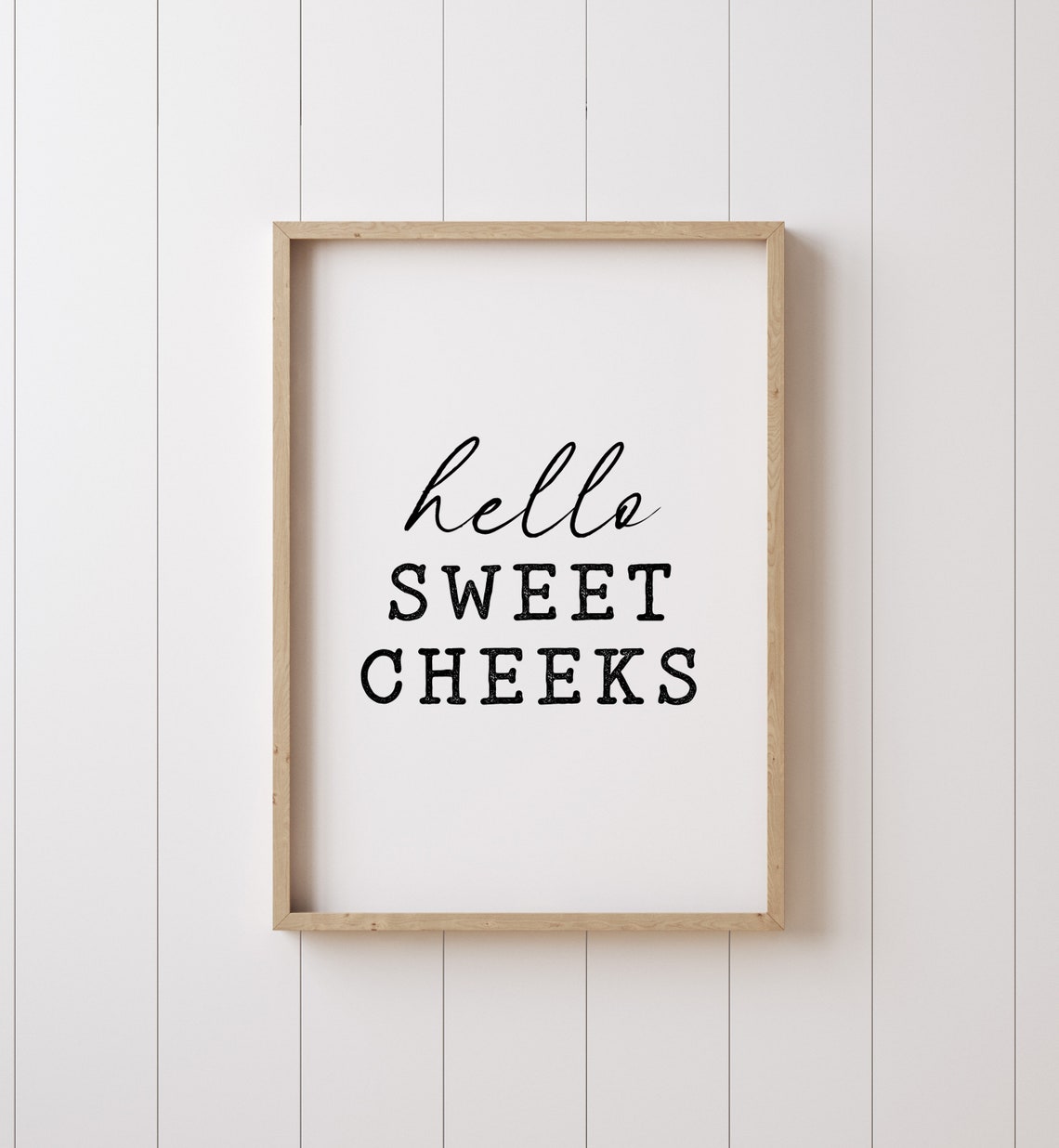 Hello Sweet Cheeks Print Funny Bathroom Prints Bathroom Art Bathroom Print Funny Bathroom Signs Bathroom Wall Art