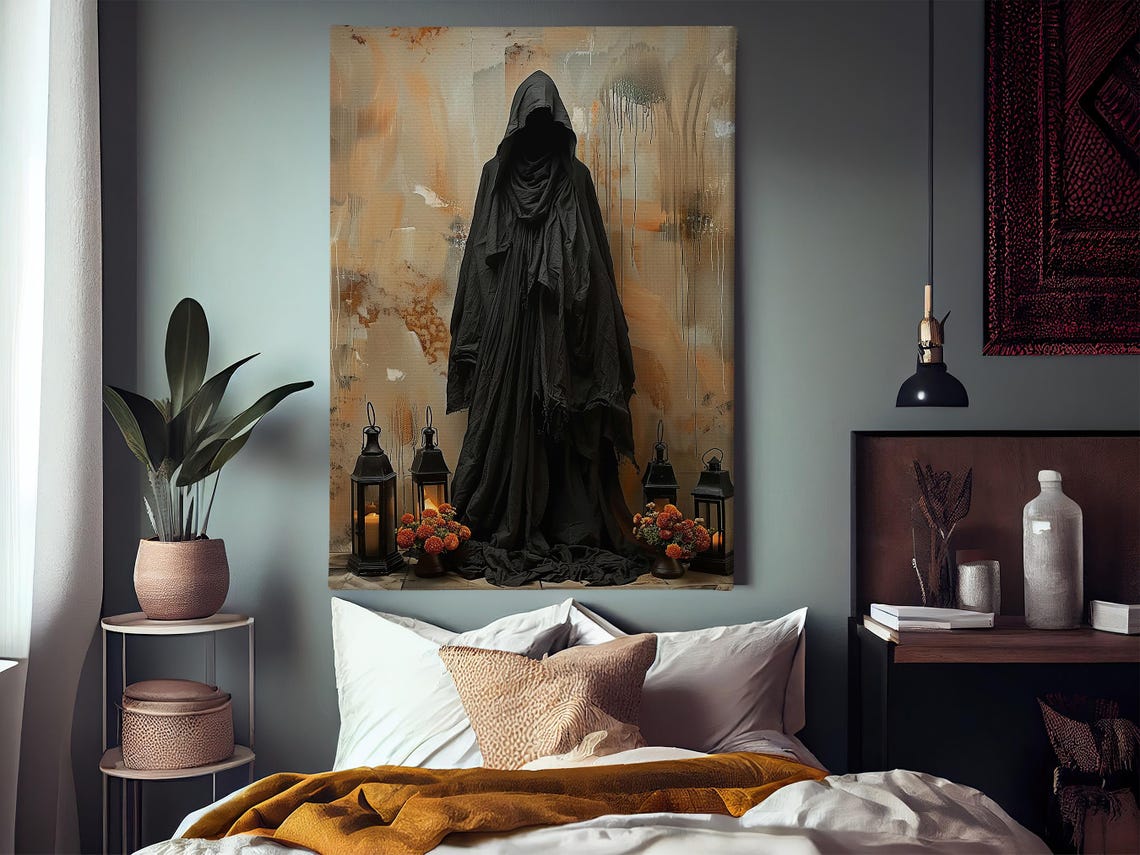 Dark Ghost Halloween Wall Art Print - Image 3