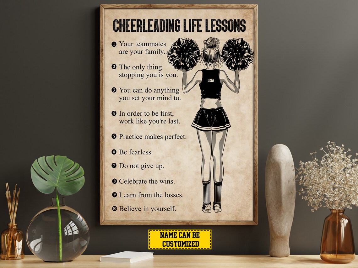 Personalized Cheerleading Life Lessons Art Print - Image 3