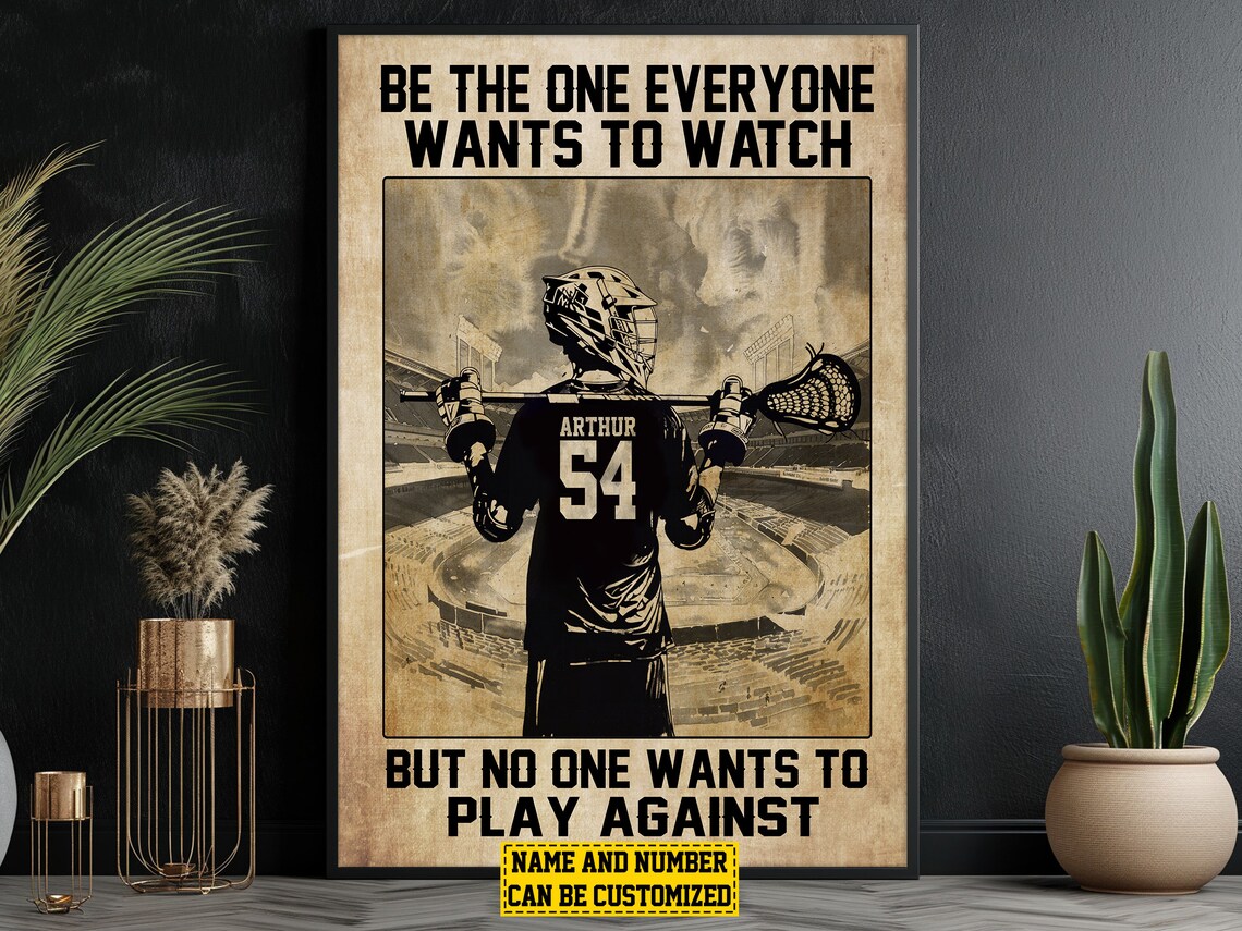 Personalized Lacrosse Inspiration Poster Print