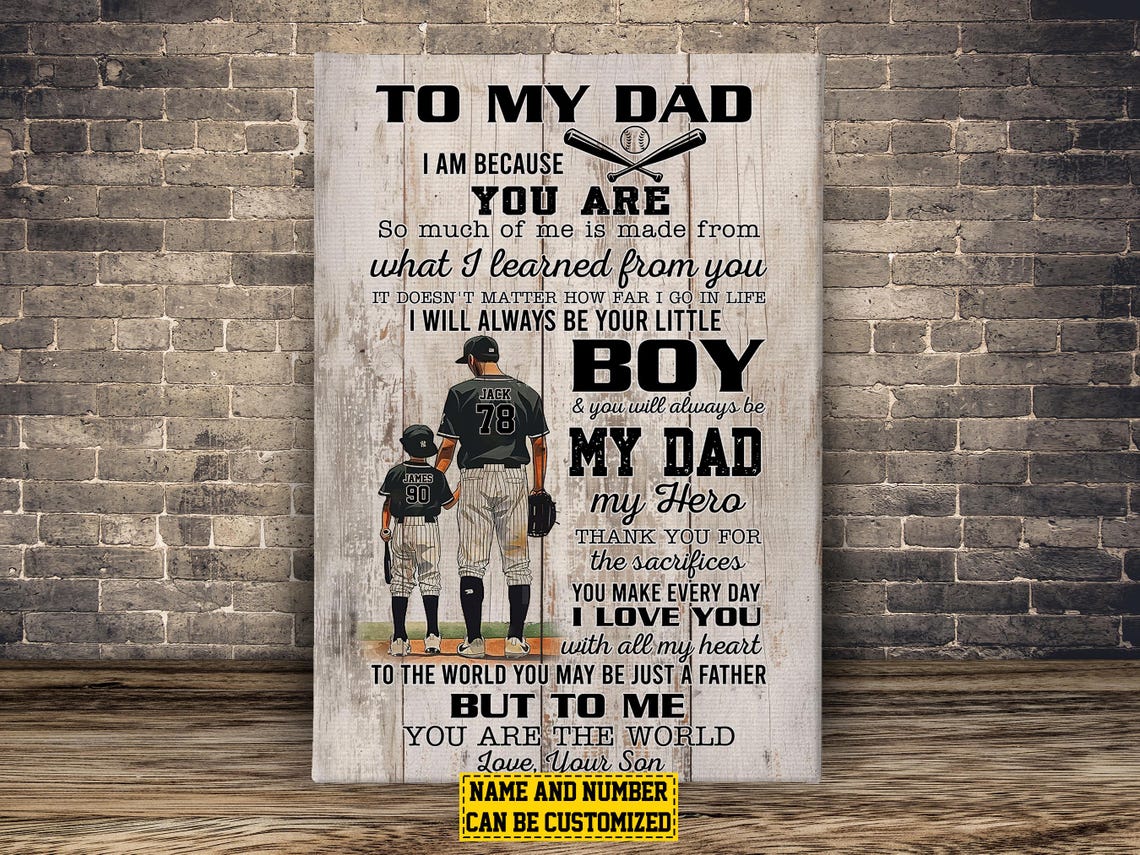 Baseball Dad Personalized Gift for Dad - Image 2