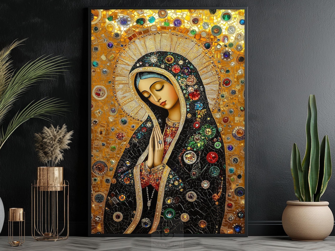Mother Maia Pop Art Virgin Mary, Christian Art Print