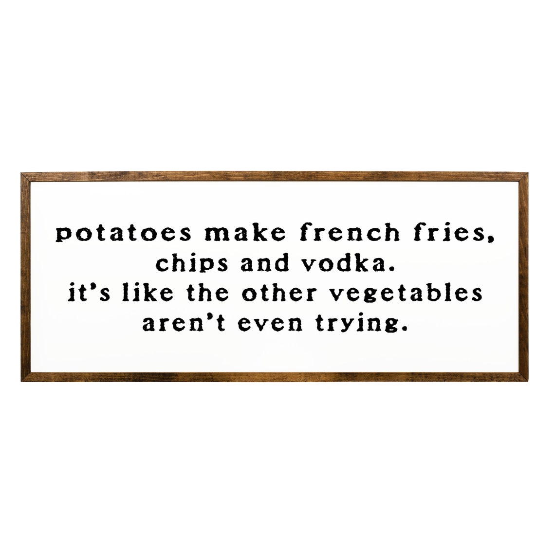 Potatoes Make French Fries Chips And Vodka Funny Kitchen Quote Poster - Image 2