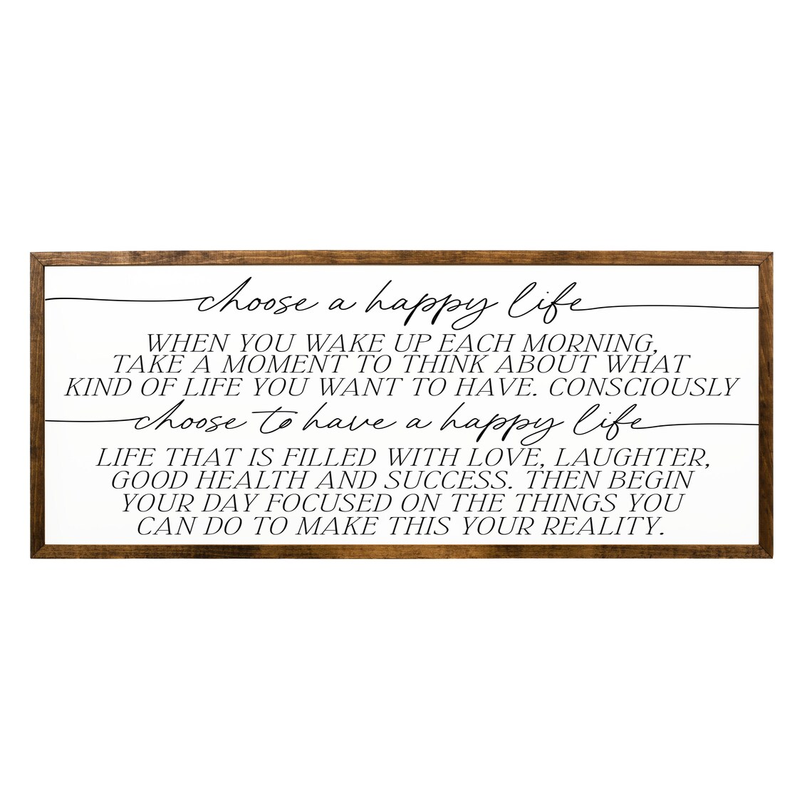 Choose A Happy Life Morning Affirmation Bedroom Inspirational Quote Poster - Image 2