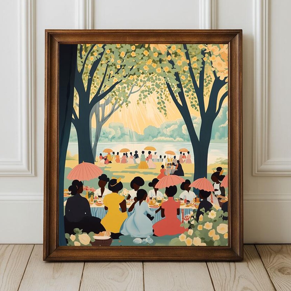Juneteenth Vintage Afro Oil Painting Poster