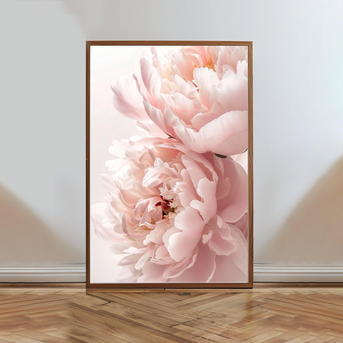 Soft Pink Peony Flower Close Up Macro Floral Photography Poster