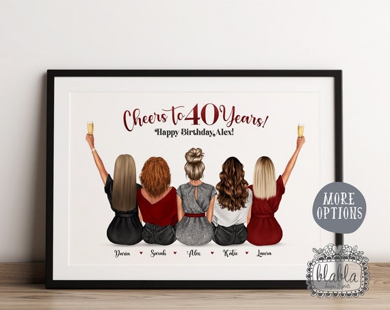 Cheers For 40 Years 40th Birthday Art Print