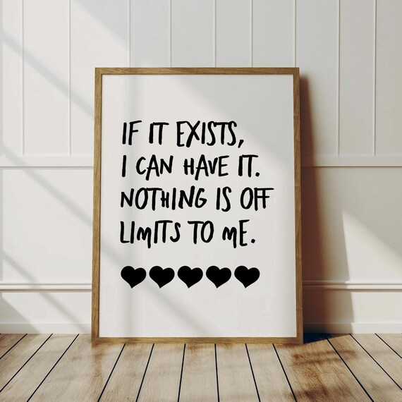 Motivational Typography Print Nothing Is Off Limits