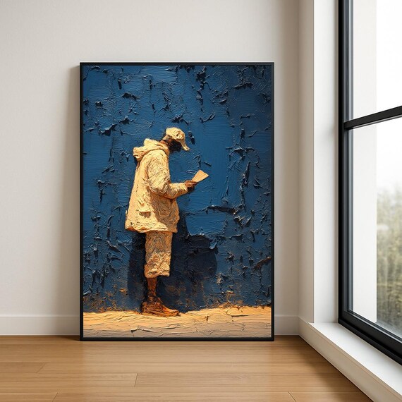 Magician Wall Art Print Abstract Wizard In Mystic Fantasy Painting