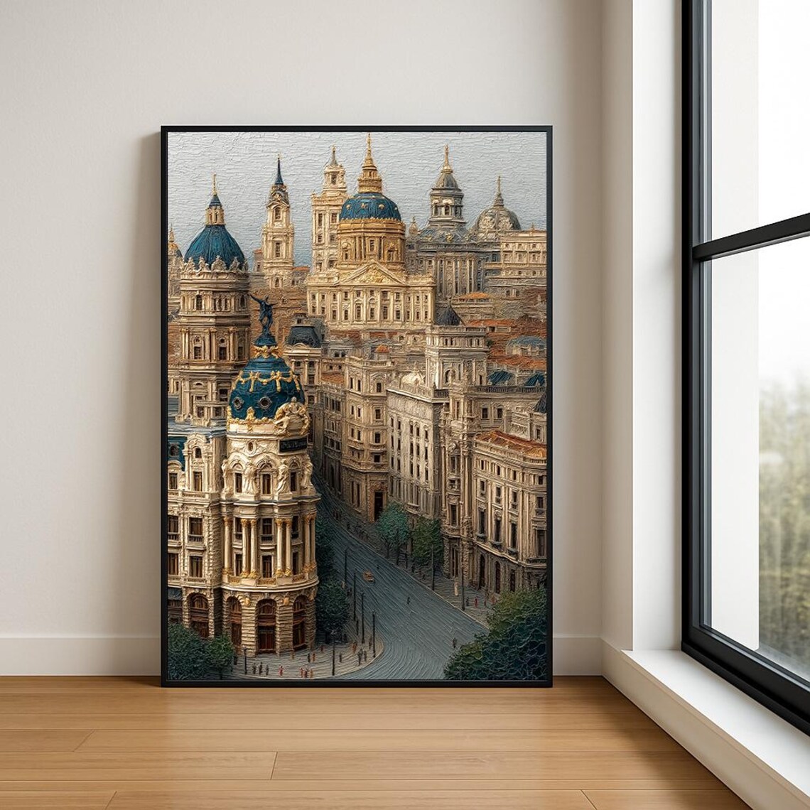 Grand European Boulevard Domed Palace Historic City Landmark Poster