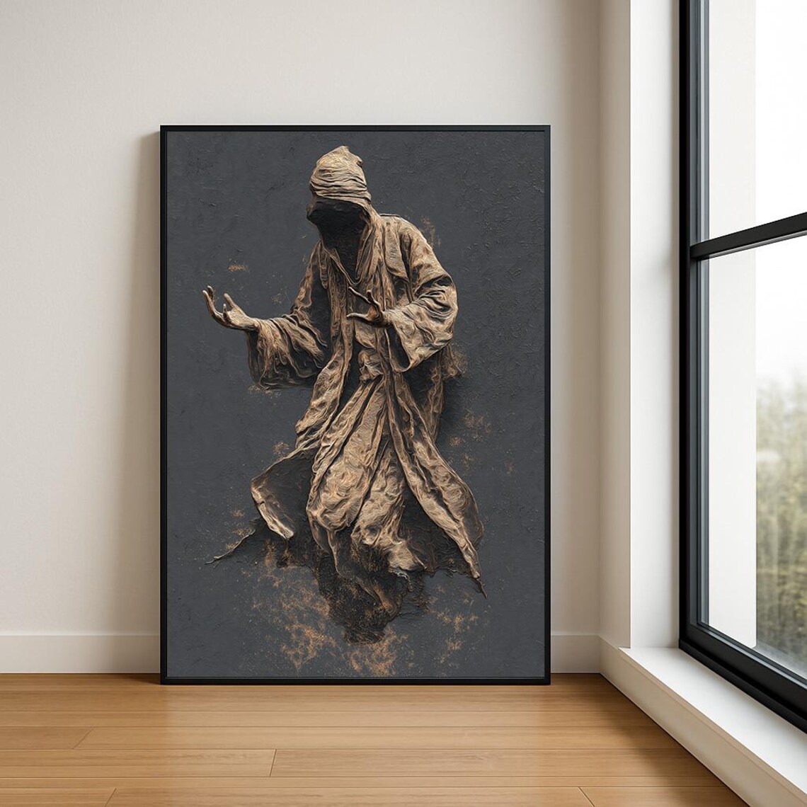 Magician Wall Art Print Abstract Wizard In Mystic Fantasy Painting