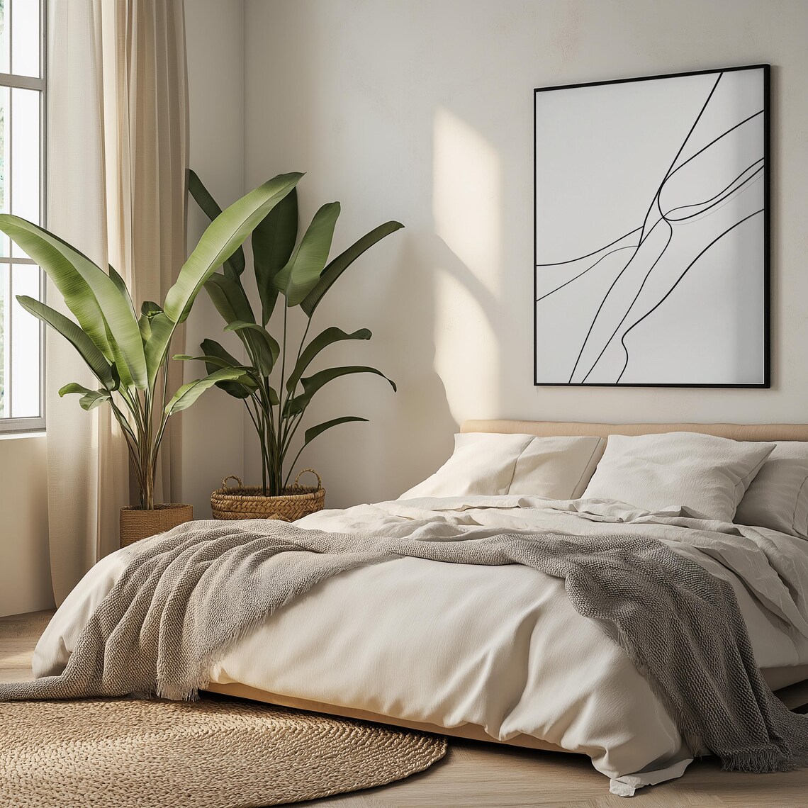 Minimalist Line Art Wall Decor Elegant Abstract Black And White Print Modern Monochrome Artwork For Contemporary Spaces - Image 5