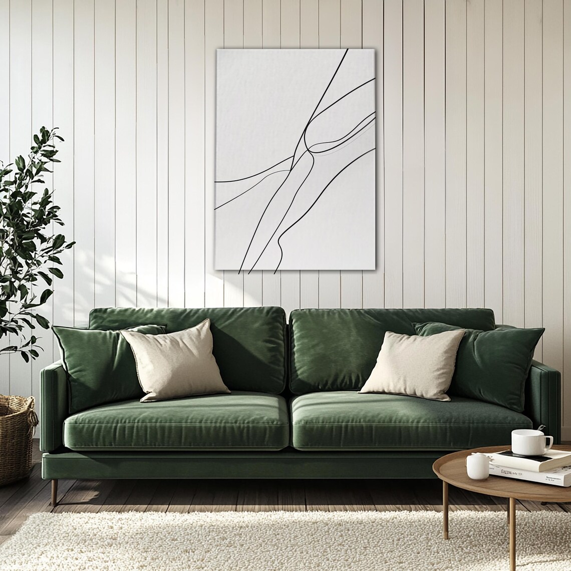 Minimalist Line Art Wall Decor Elegant Abstract Black And White Print Modern Monochrome Artwork For Contemporary Spaces - Image 4