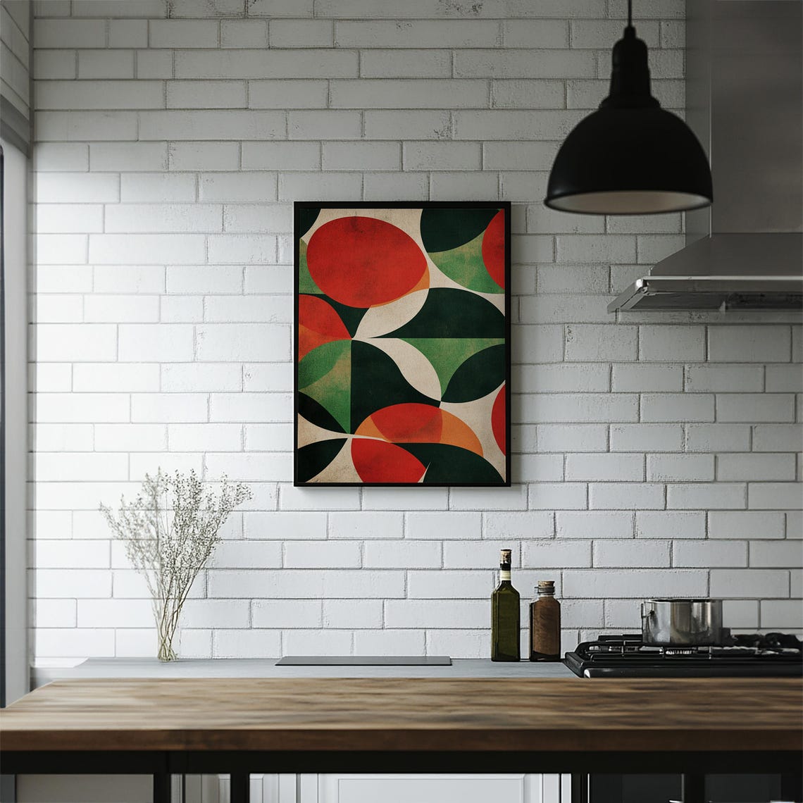 Mid Century Modern Circles Retro Geometric Bold Pattern Wall Art - Image 6