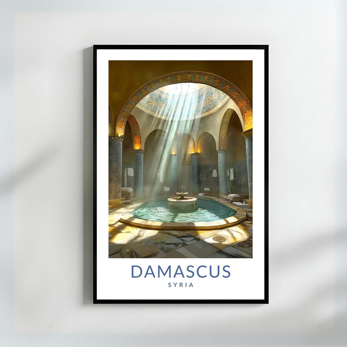 Damascus Syria Historic Hammam Bathhouse Dome Interior Poster