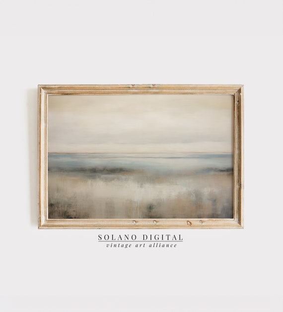 Coastal Abstract Beach Wall Art Muted And Neutral Costal Themed