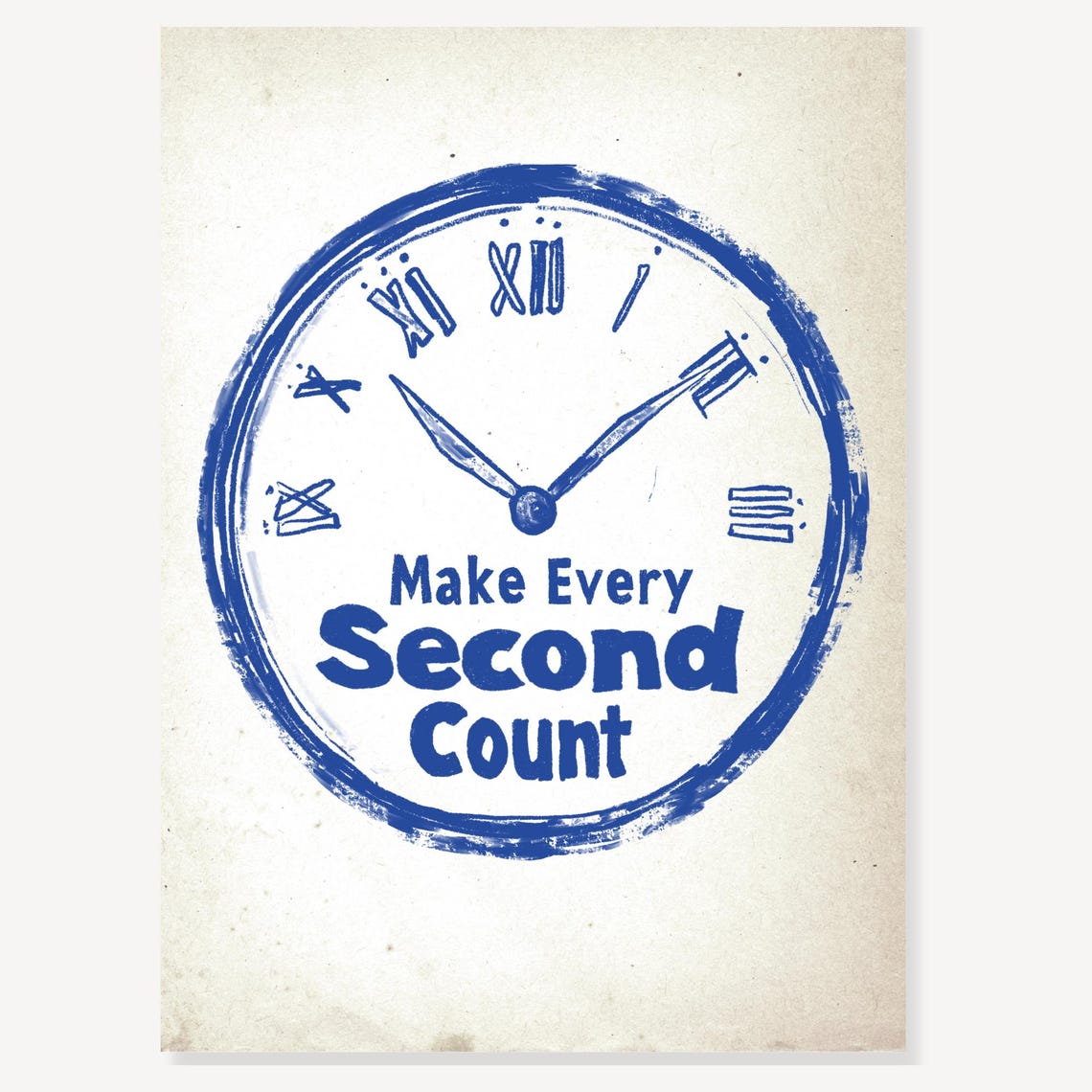 Retro Motivational Quote Poster Make Every Second Count Print Modern Decor Motivational Prints Vintage Wall Art Poster Positivity Decor - Image 2
