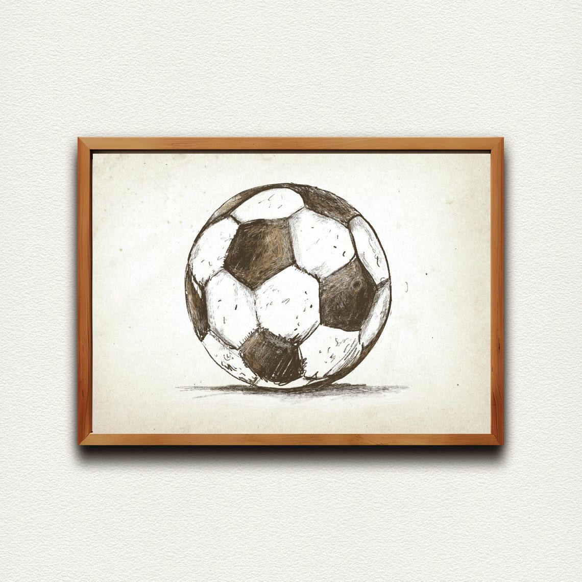 Vintage Soccer Ball Nursery Print Football Kids Room Sketch Sports Gallery Wall Gender Neutral Soccer Ball Prints Boys Room - Image 4