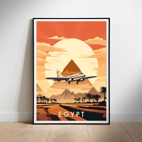 Egypt Travel Poster Print Retro Wall Art Instant