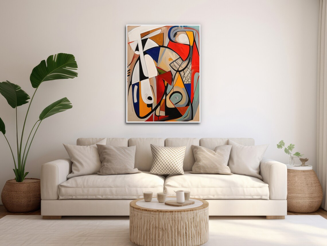 Tonal Trek Abstract Expressionist Wall Art Print - Image 3