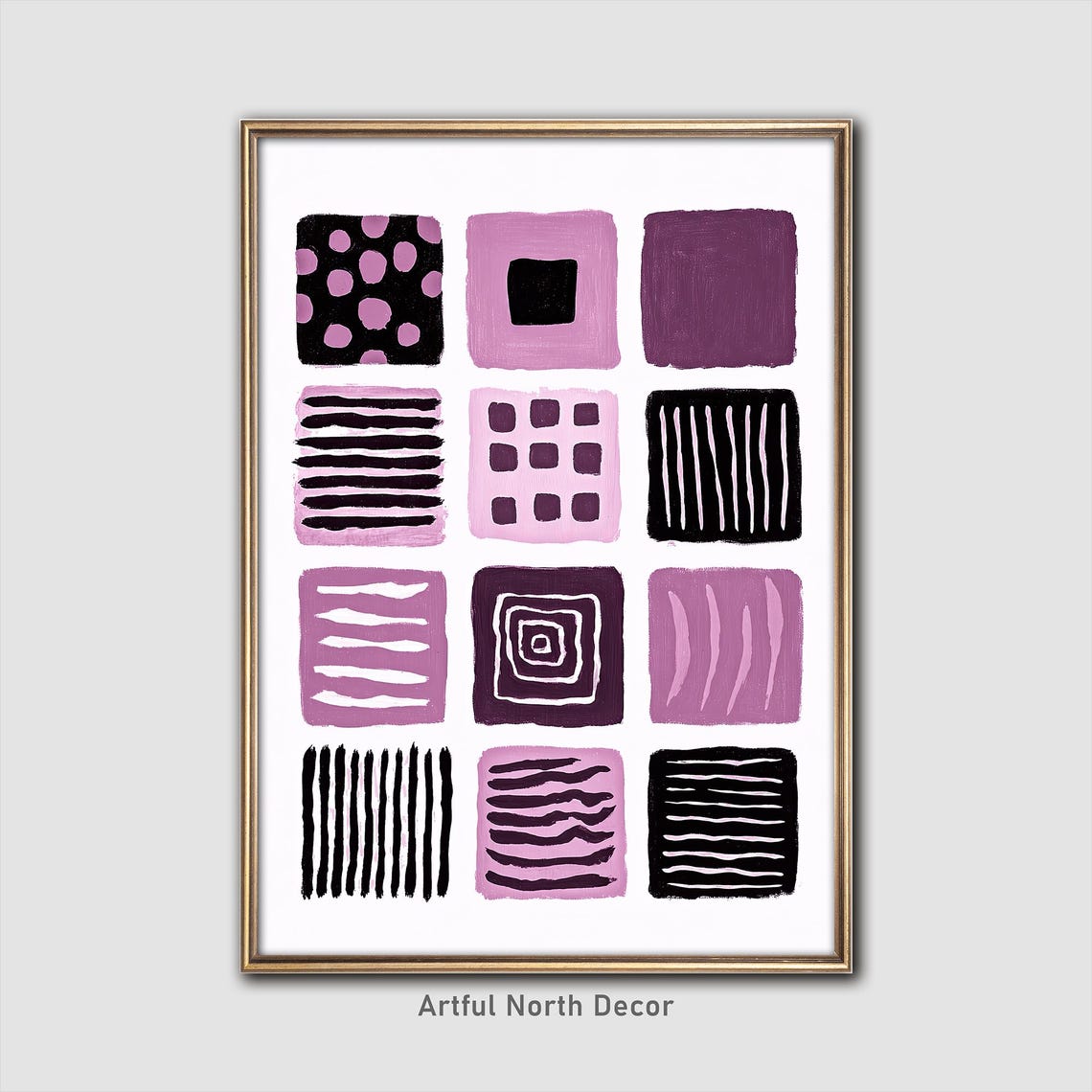 Abstract Pink Geometric Poster Print