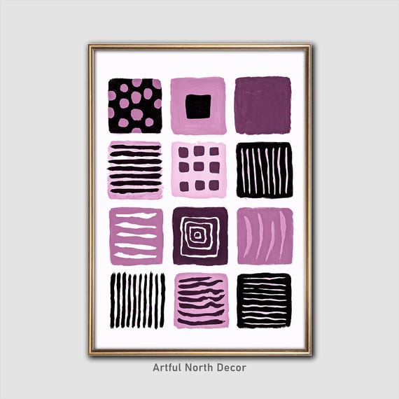 Abstract Pink Geometric Poster Print