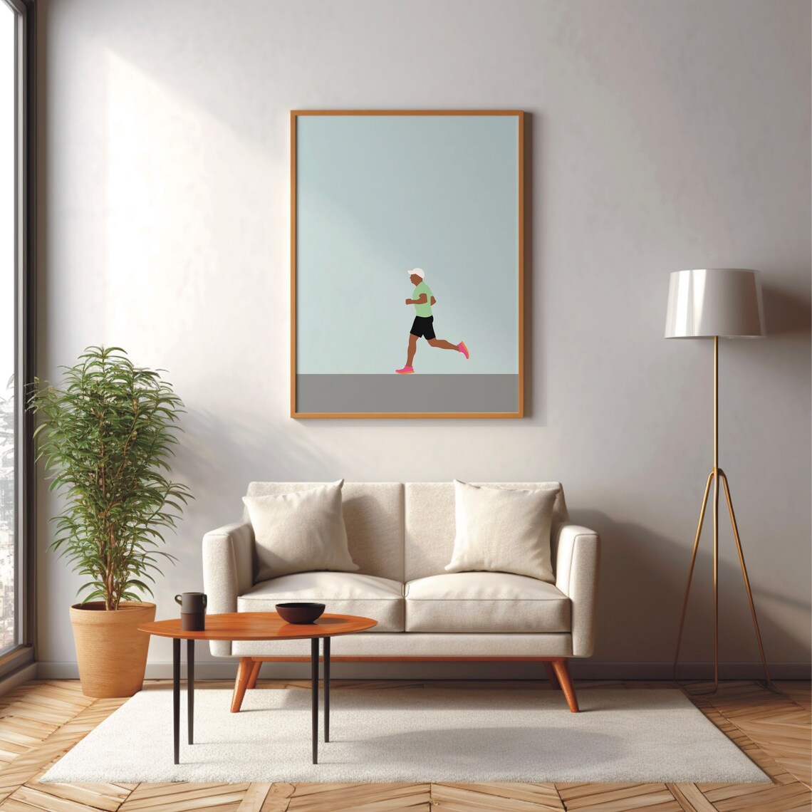 Running Jogger Poster, Minimal Modern Sports Art Print - Image 5