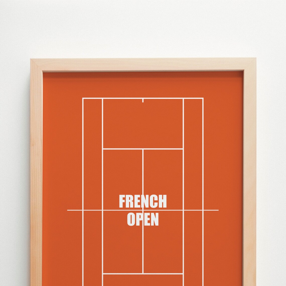 French Open Grand Slam Tennis Poster, Minimal Modern - Image 2