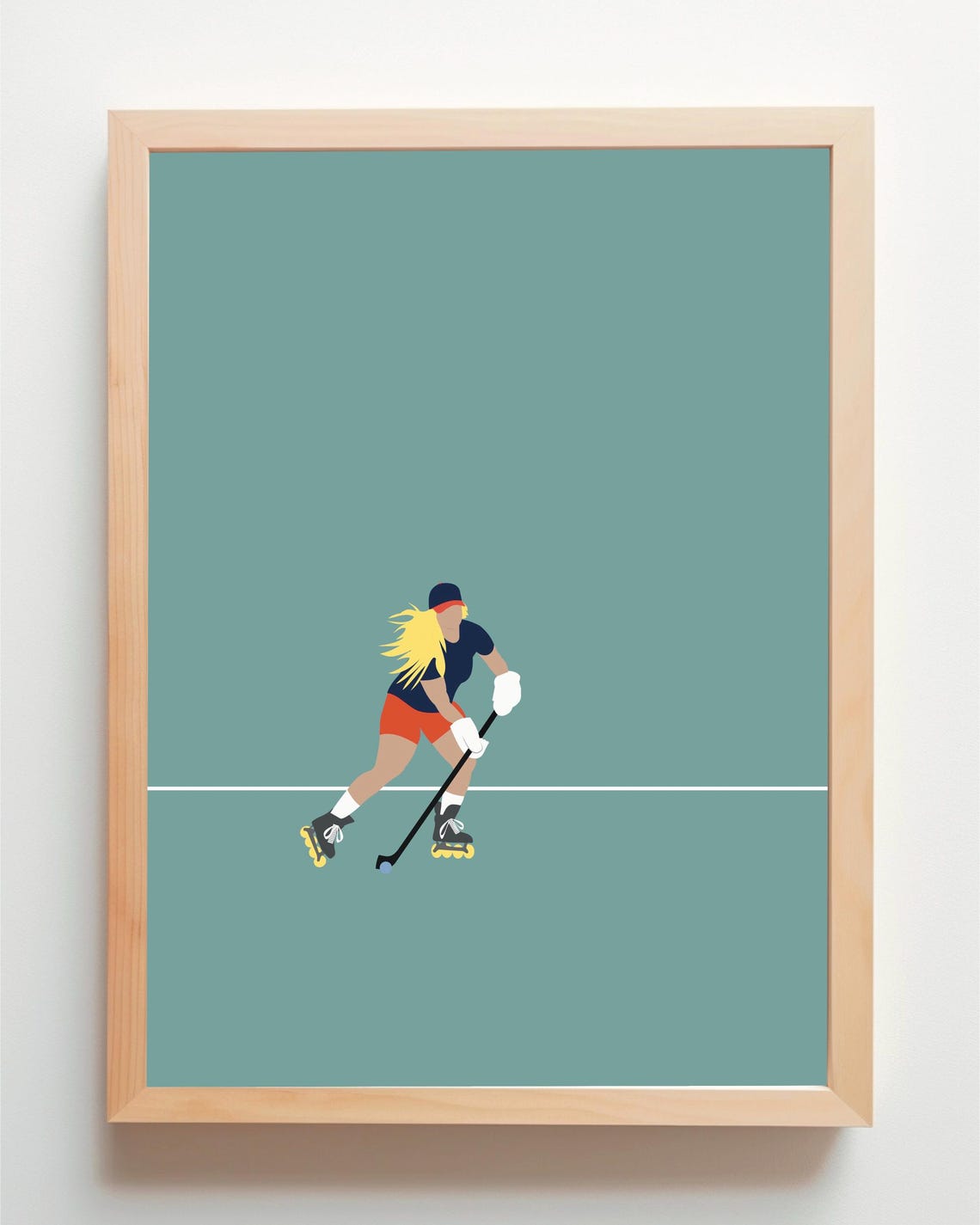 Roller Hockey Inline Hockey Lady Poster Sports Friends Sports Poster Art Print Modern Wall Art Sport Athlete Decoration Din A4 A3 Picture - Image 5