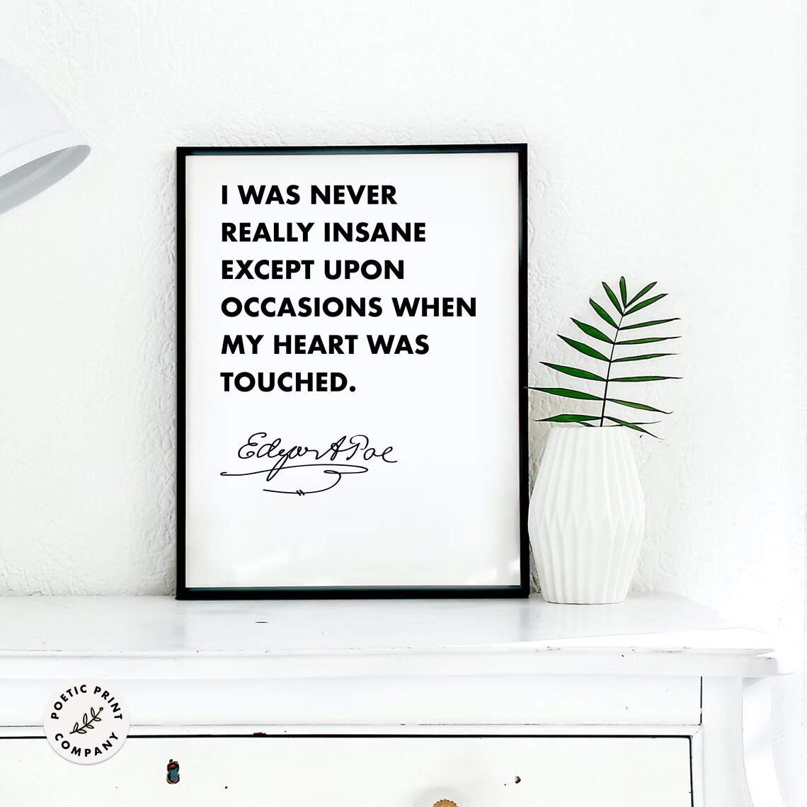 Edgar Allan Poe Quote Art Print for Book Lovers - Image 3
