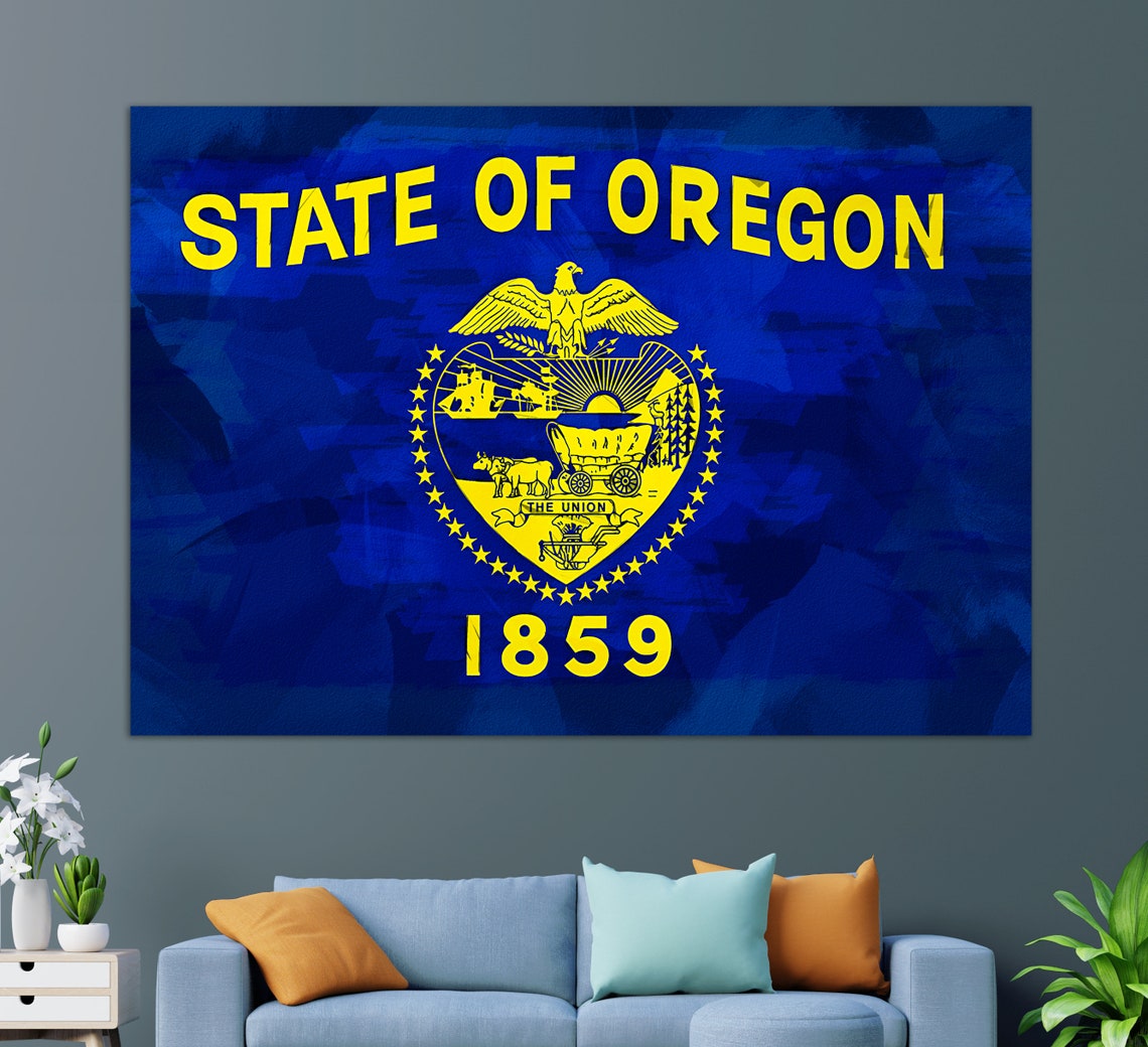 Oregon State Flag, Wall Art Print