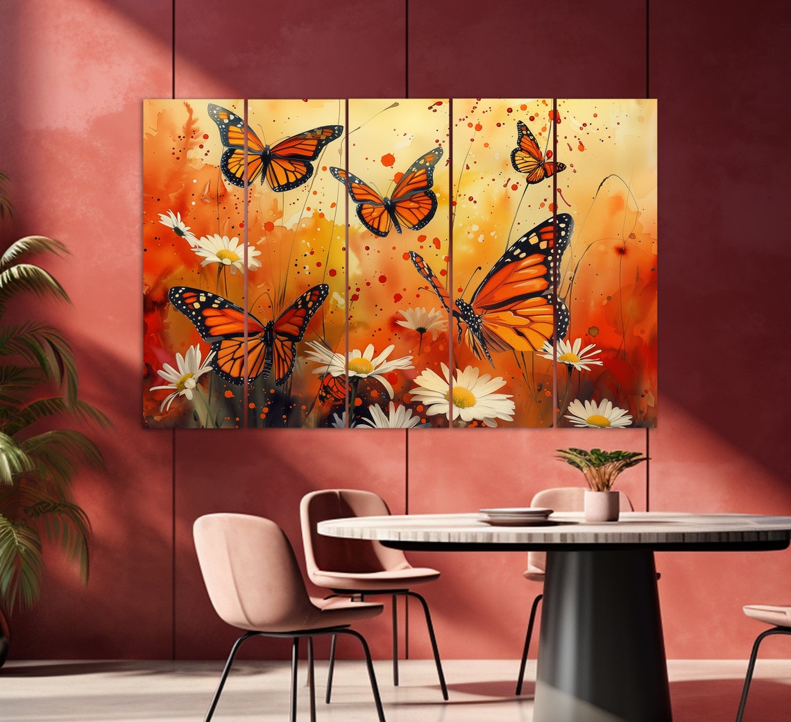 Butterflies Print Butterfly Painting Butterfly Wall Art Butterfly Print - Image 3