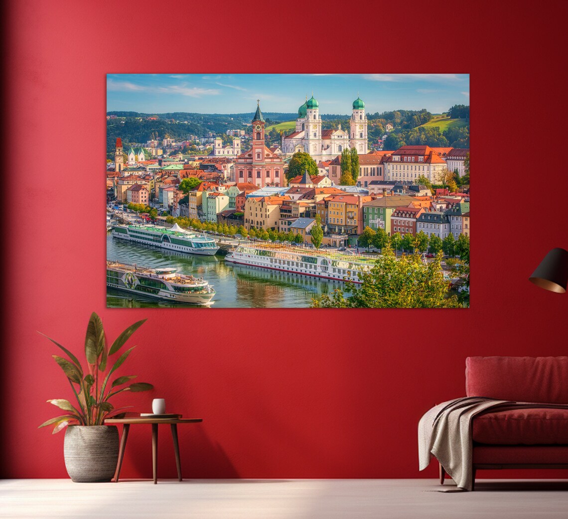 Passau Painting, Germany Art Print