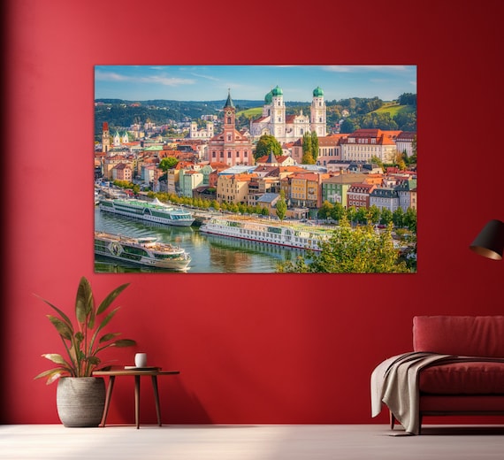 Passau Painting, Germany Art Print