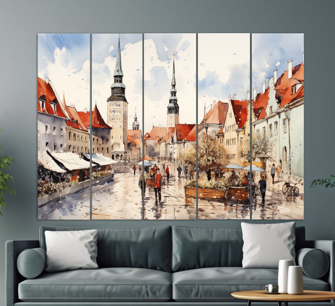 Tallinn Vintage Abstract Wall Art Print, Estonia - Image 3