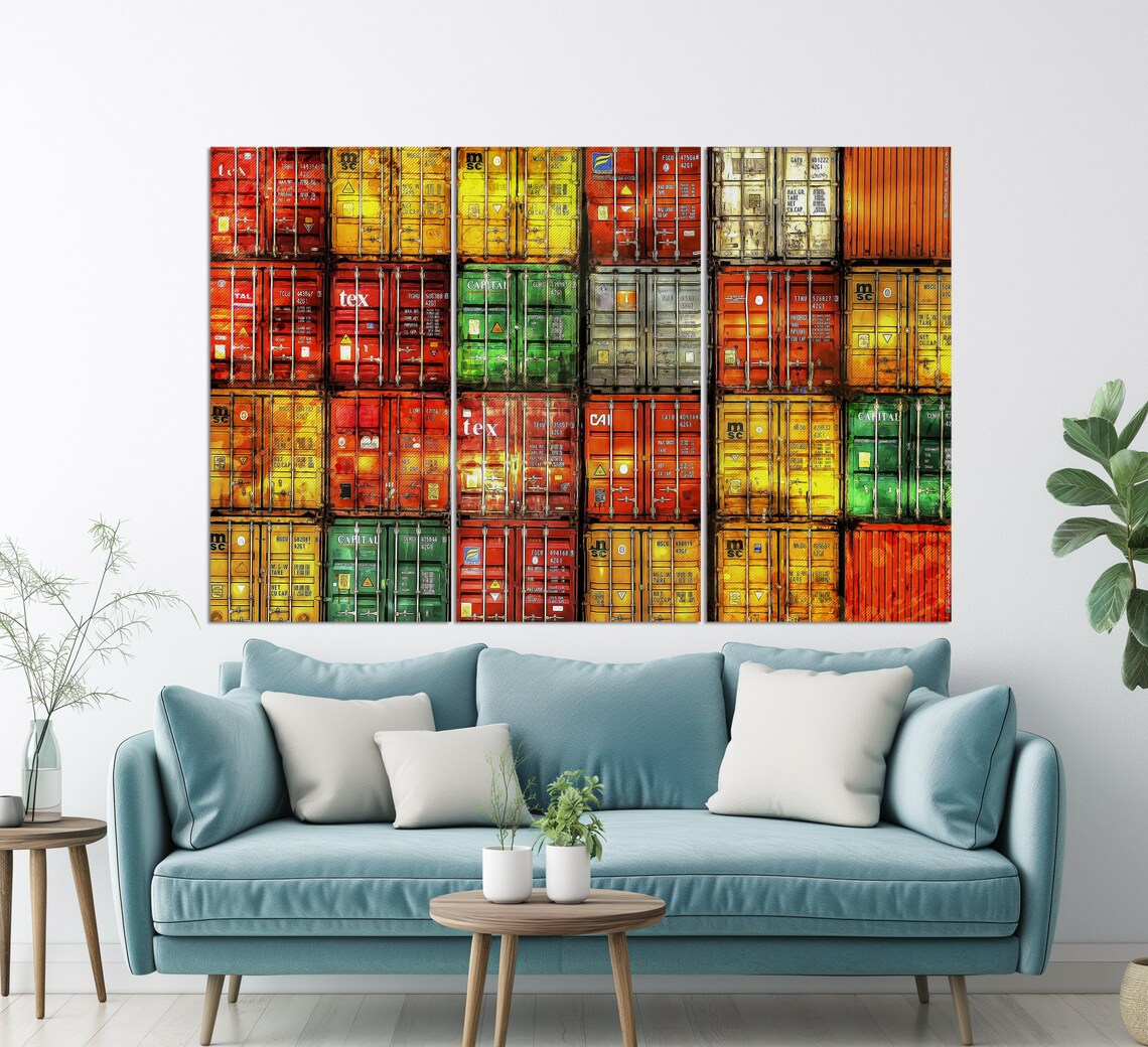 Containers Art Print, Logistics Wall Decor - Image 3