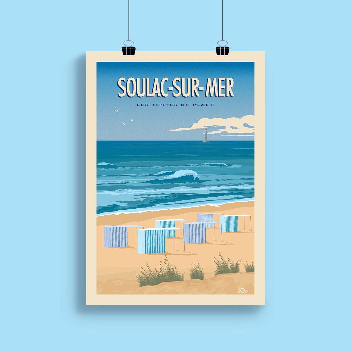 Soulac Sur Mer Travel Poster, Cordouan Lighthouse - Image 2