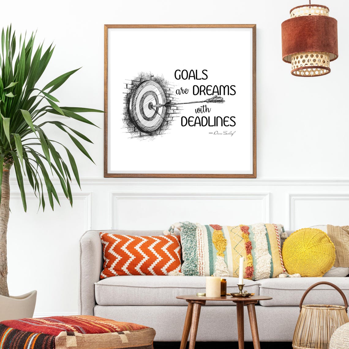 Goals Are Dreams With Deadlines Target Diana Scharf Quote Print - Image 6