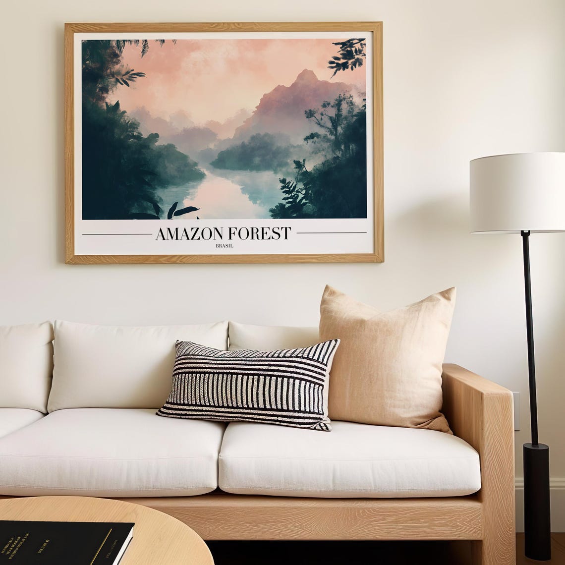 Amazon Forest Brasil Misty Tropical River Jungle Landscape Poster