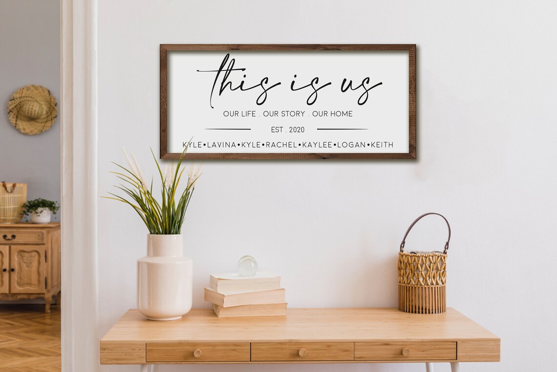 Family Name Sign Personalised Family Wall Art - Image 2