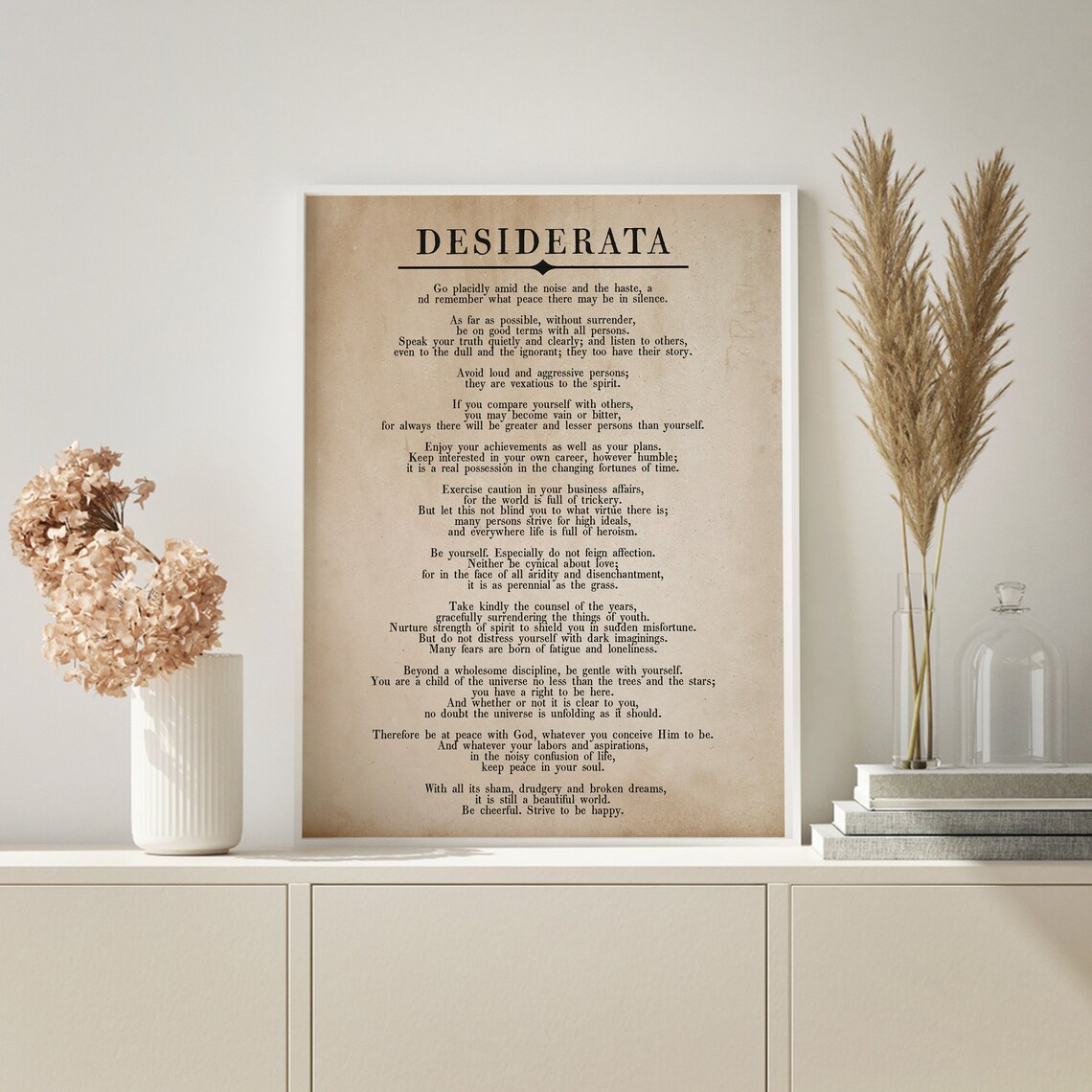 Desiderata Book Page Art Print, Max Ehrmann Poem