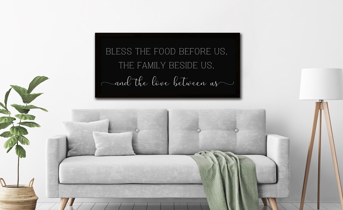 Bless The Food Before Us Dining Room Sign, Wall Art Print - Image 2