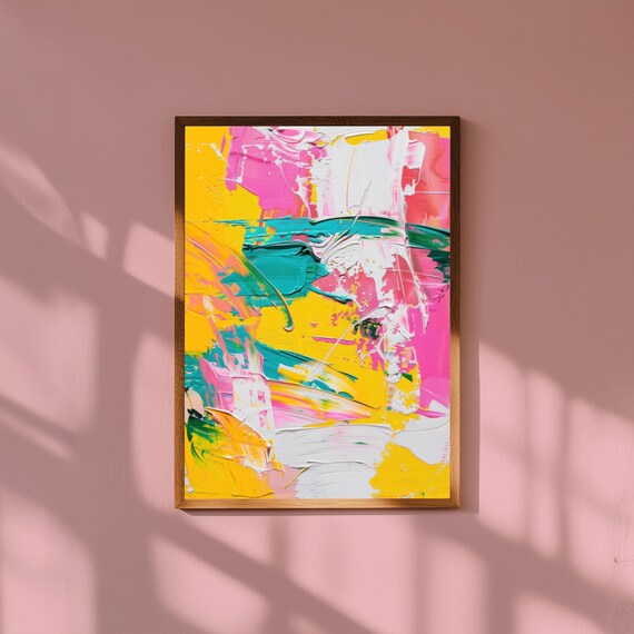 Bold Expressionist Art Print Modern Abstract Home Decor