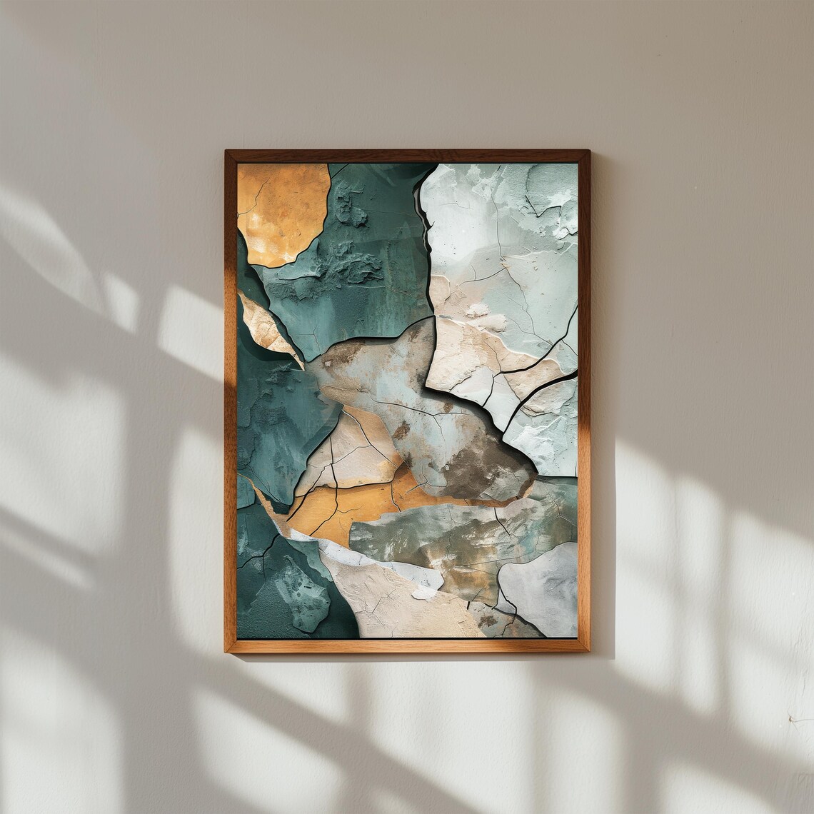 Abstract Emerald Green Wall Art Print Modern Minimalist Home Decor