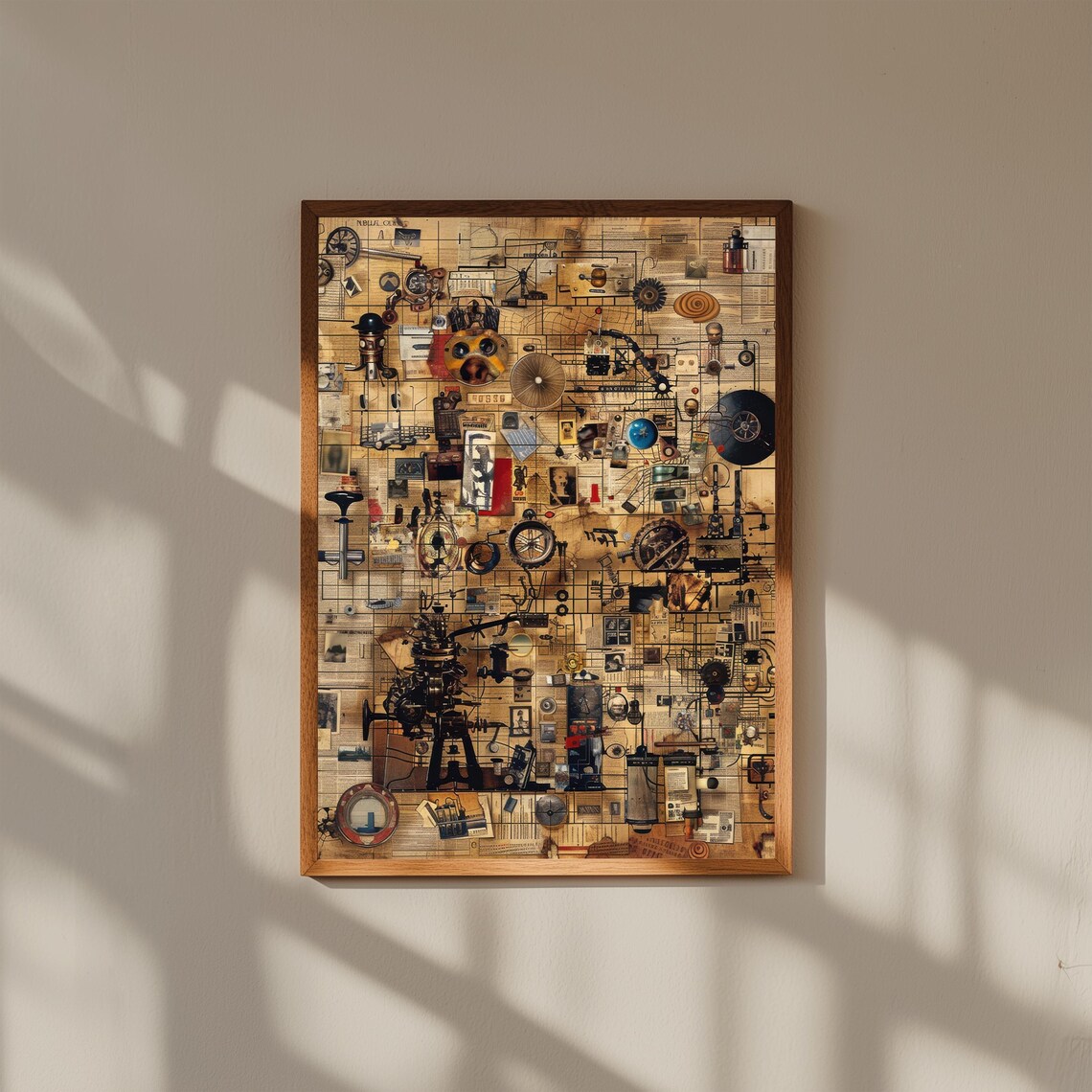 Dadainspired Wall Art Print Surreal Abstract Collage Modern Home Decor